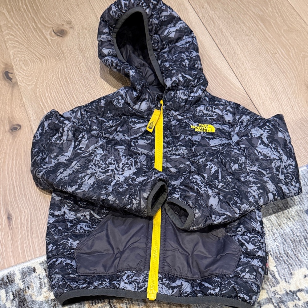 The North Face Camouflage Black and Yellow Jacket